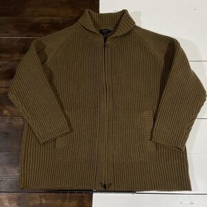 Pendleton Cable Knit Full Zip Cardigan Sweater Men's Size XL Shawl Collar